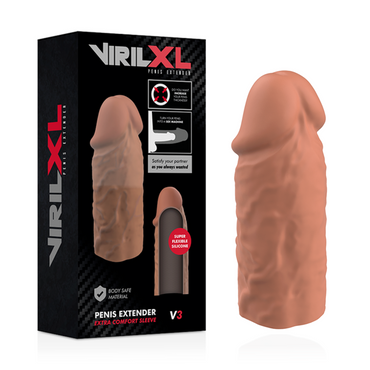 Virilxl - Liquid Silicone V3 Brown Penis Extension