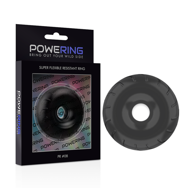 Powering - Super Flexible And Resistant Penis Ring 5Cm Pr08 Black