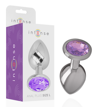 Intense Crystal Metal Anal Plug — S / Violet