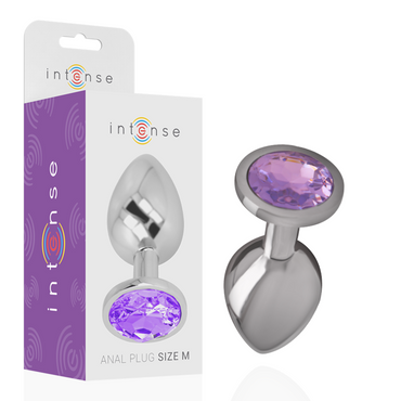 Intense Crystal Metal Anal Plug — M / Violet