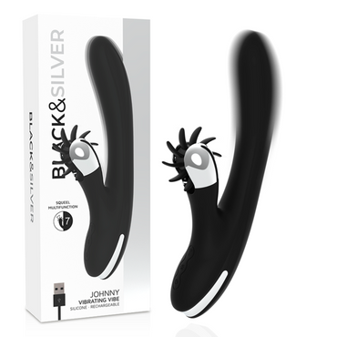 BLACK&SILVER - DelighToys Black&Silver Bunny Johnny Vibrating Device