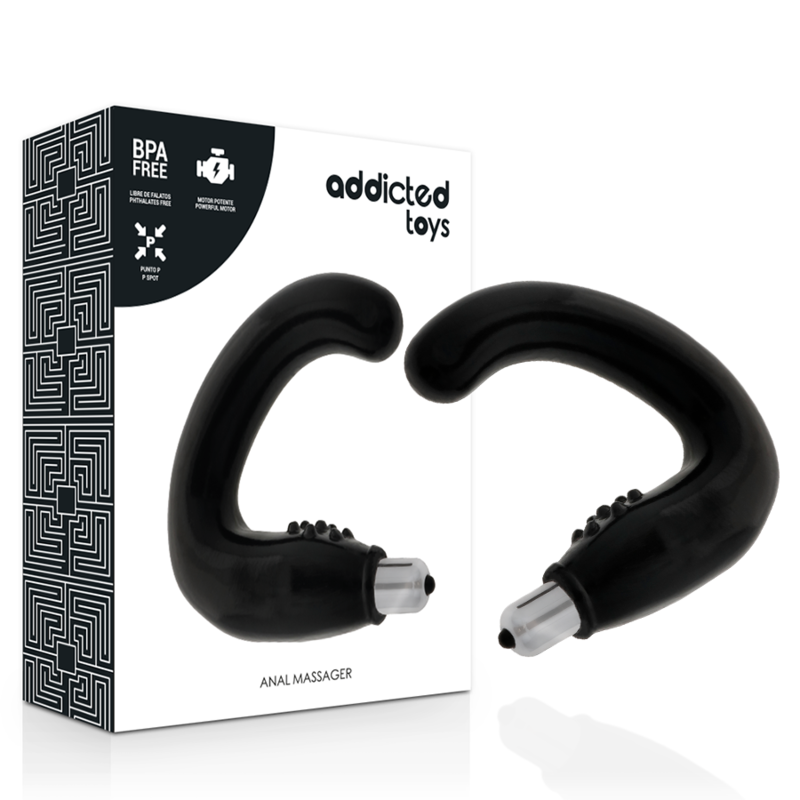 Explore intense prostate stimulation with Addicted Toys Anal Massager Black. Soft TPR, vibrating bullet, body-safe design, and perfect for solo or partner play.2