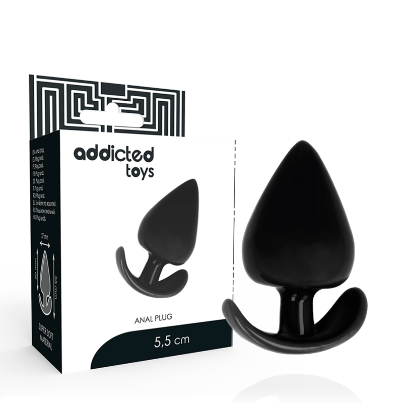 Discover Addicted Toys Anal Plug Butt, made with dual-density silicone for a realistic feel. Cone-shaped, hypoallergenic, and available in multiple sizes for tailored pleasure.3