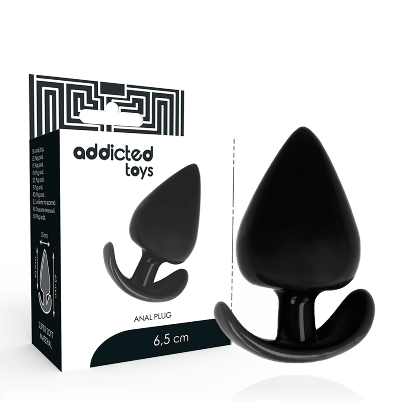 Discover Addicted Toys Anal Plug Butt, made with dual-density silicone for a realistic feel. Cone-shaped, hypoallergenic, and available in multiple sizes for tailored pleasure.5