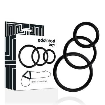Addicted Toys - Penis Rings Set Cock Ring – Cock Rings – product photo 2