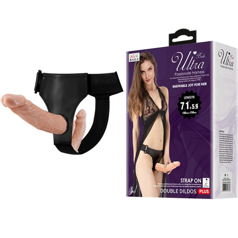 BAILE - Ultra Passionate Double – Ended Dildo Adjustable Harness by