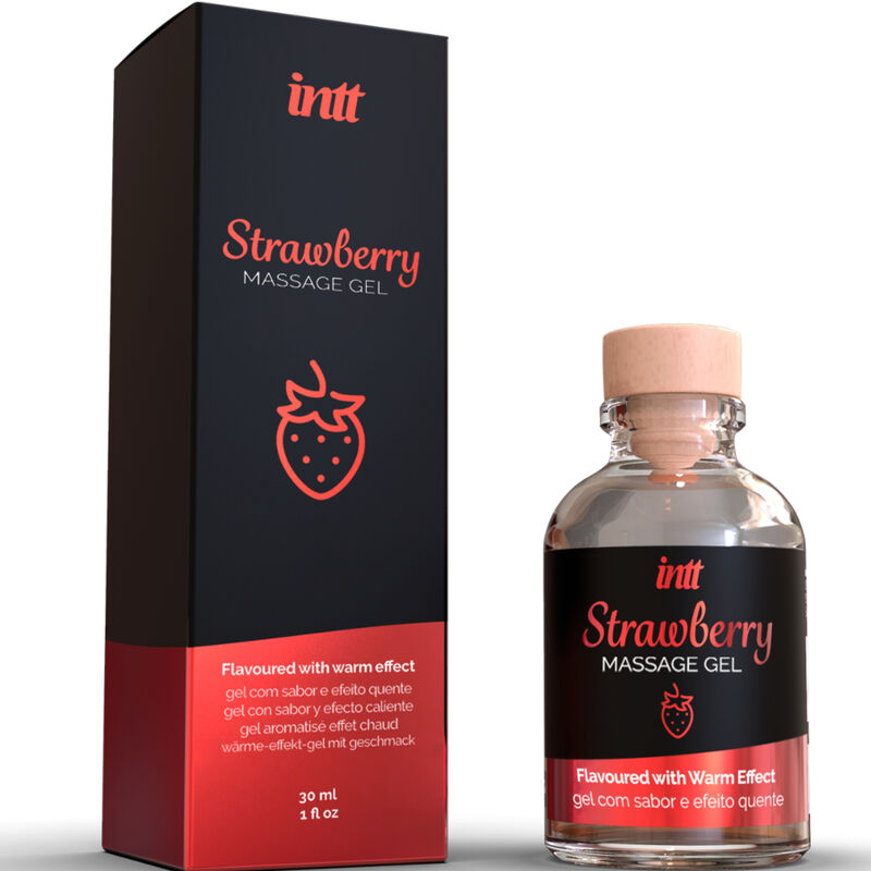 INTT - DelighToys INTt Strawberry Massage Gel Warming Effect – 30 ml