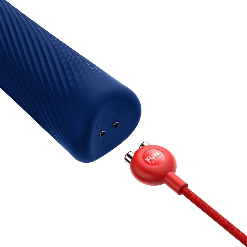 Fun Factory - Vim Silicone Rechargeable Vibrating Weighted Rumble Wand Midnight Blue