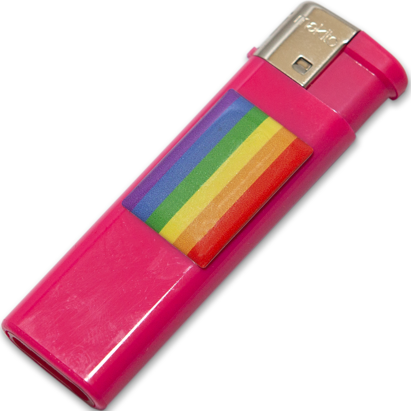 DelighToys - Rechargeable Lighter Fuscia LGBT Pride Flag Design
