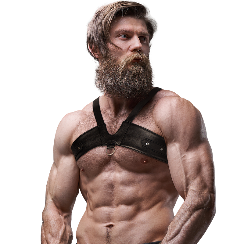 FETISH SUBMISSIVE - Men's Brigade Eco – Leather Chest Harness by DelighToys