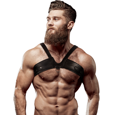 FETISH SUBMISSIVE - Men's Brigade Eco – Leather Chest Harness by DelighToys