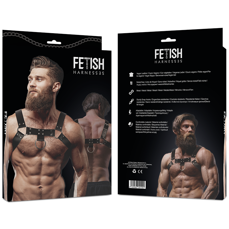 FETISH SUBMISSIVE - Men's Eco – Leather Chest Harness by DelighToys