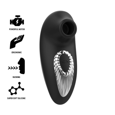 Experience intense clitoral stimulation with the Black Silver Drake Clitoral Suction Stimulator. 10 suction modes, ergonomic design, waterproof, and USB rechargeable.1