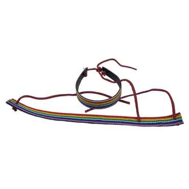 Pride - Lgbt Flag Black Leather Bracelet