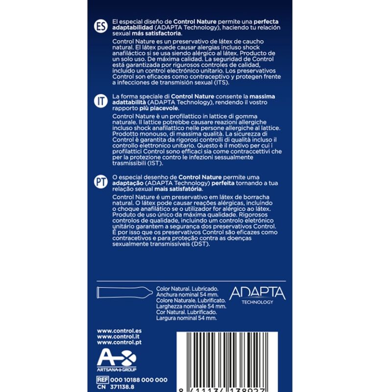 Control - Adapta Nature Condoms 6 Units