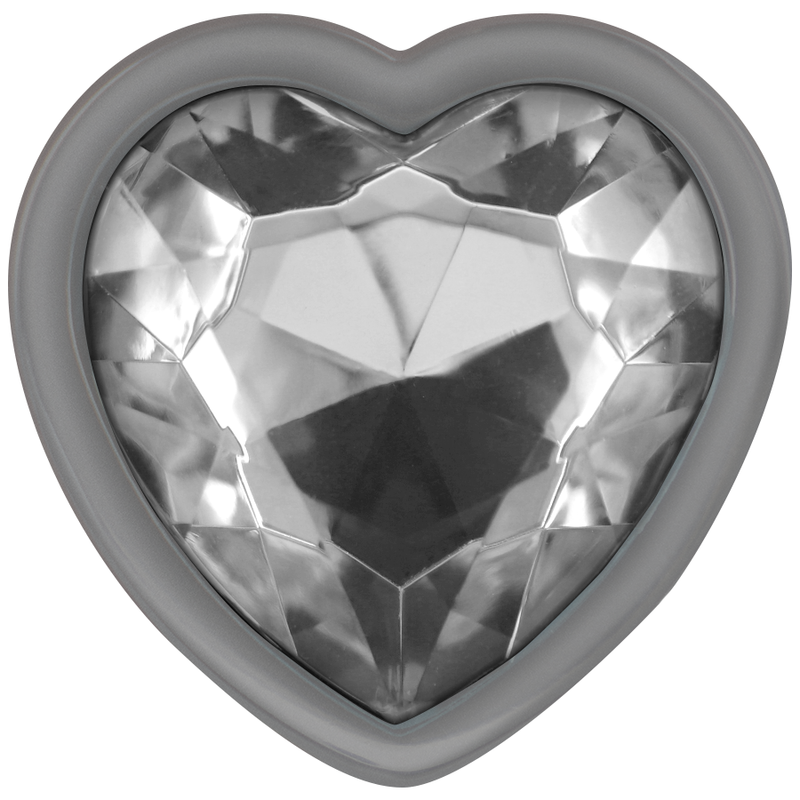 Intense - White Heart Aluminum Metal Anal Plug Size S