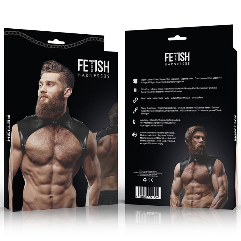 FETISH SUBMISSIVE - Men's Brigade Adjustable Eco – Leather Neck Harness by DelighToys
