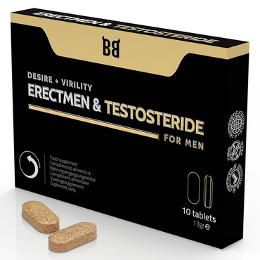 Black Bull - Erectmen & Testosteride Power And Testosterone For Men 10 Capsules