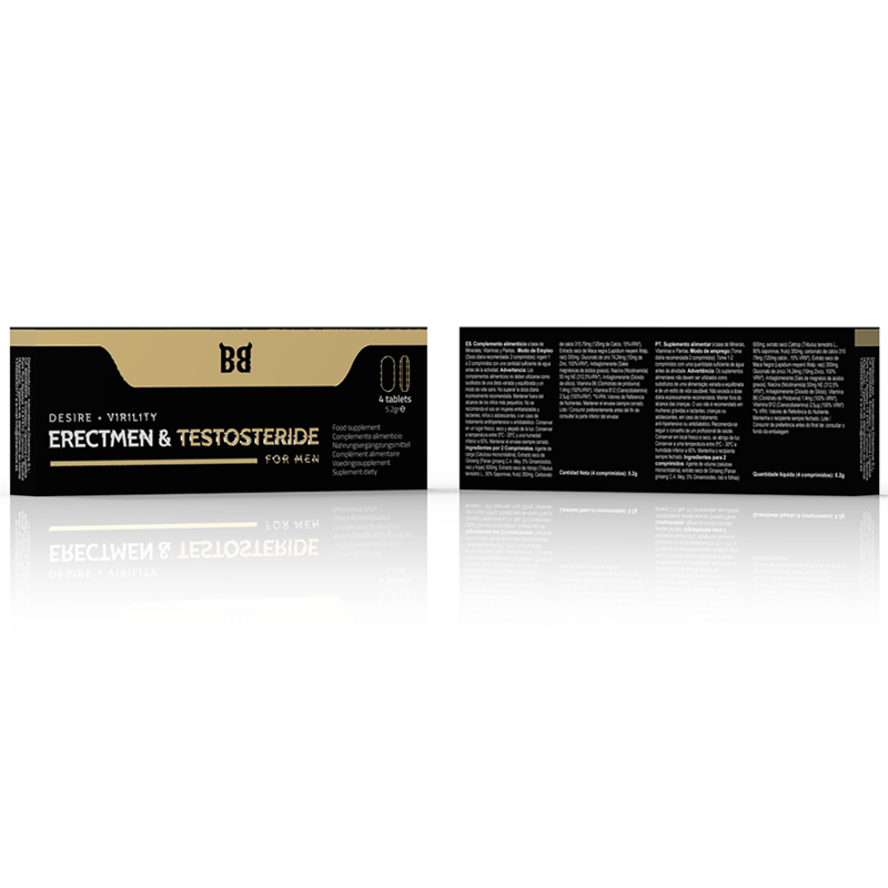 Black Bull - Erectmen & Testosteride Power And Testosterone For Men 4 Capsules
