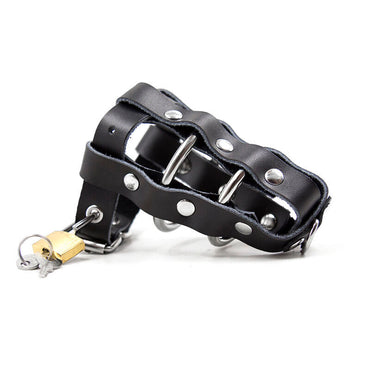 OHMAMA - Leather Sheath Metal Rings and Padlock by DelighToys