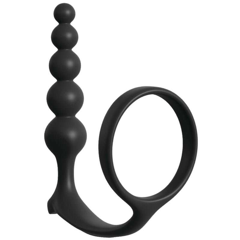 Enhance performance and enjoy anal stimulation with Anal Fantasy Ass Balls Cockring. Elite silicone, tapered beads, and cock ring design for ultimate satisfaction.3
