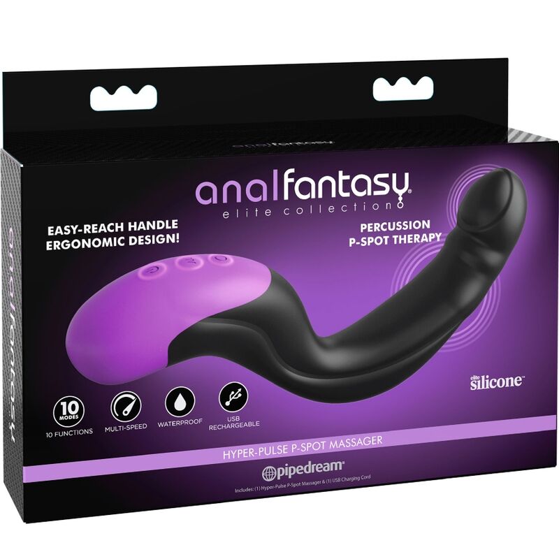 Explore intense pleasure with the Hyper-Pulse P-Spot Massager. Ergonomic design, Elite silicone, and customizable vibrations for explosive prostate stimulation.4