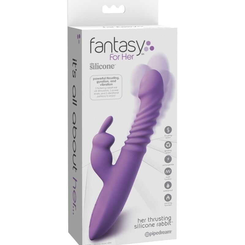 Fantasy For Her - Rabbit Clitoris Stimulator With Heat Oscillation And Vibration Function Violet
