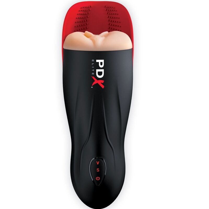 DelighToys - Pdx Elite – Dual Vibration Stroker Vagina and Testicle Stimulation by