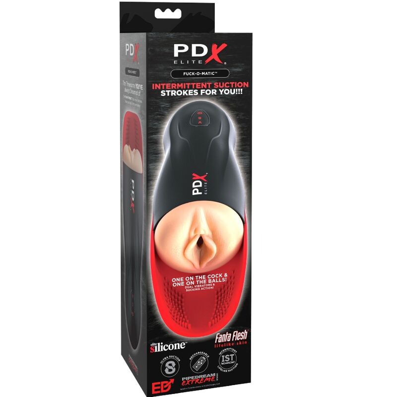 DelighToys - Pdx Elite – Dual Vibration Stroker Vagina and Testicle Stimulation by