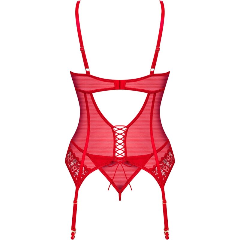 Obsessive - Ingridia Corset & Thong Red M/L