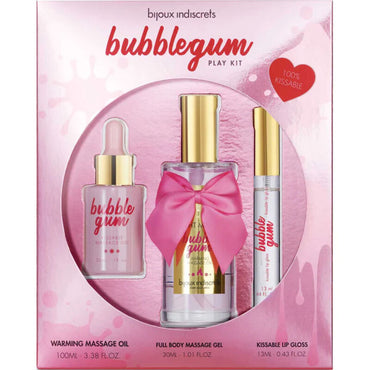 DelighToys - Bijoux – Indiscrets Bubblegum Play Kit Warming Oil, Gel, and Lip Gloss