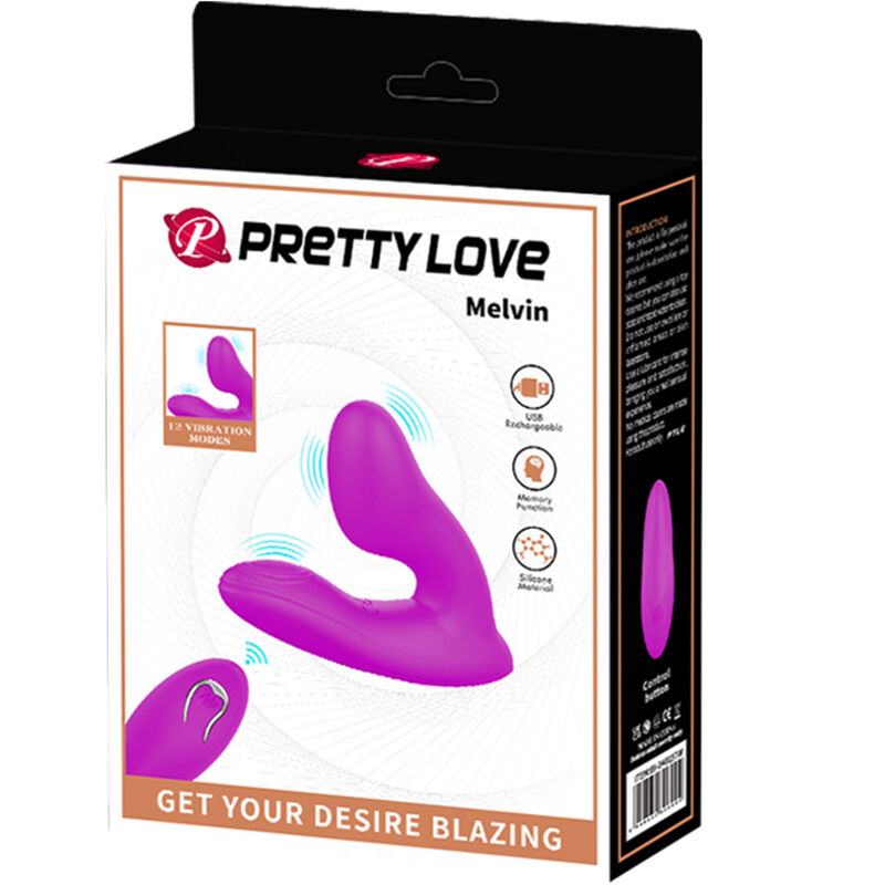 PRETTY LOVE - DelighToys Pretty Love Melvin Dual – Motor Massager with Remote Contro