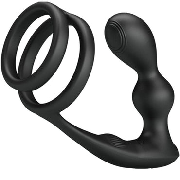 PRETTY LOVE - DelighToys Marshall Penis Ring Vibratory Anal Plug and Remote Control