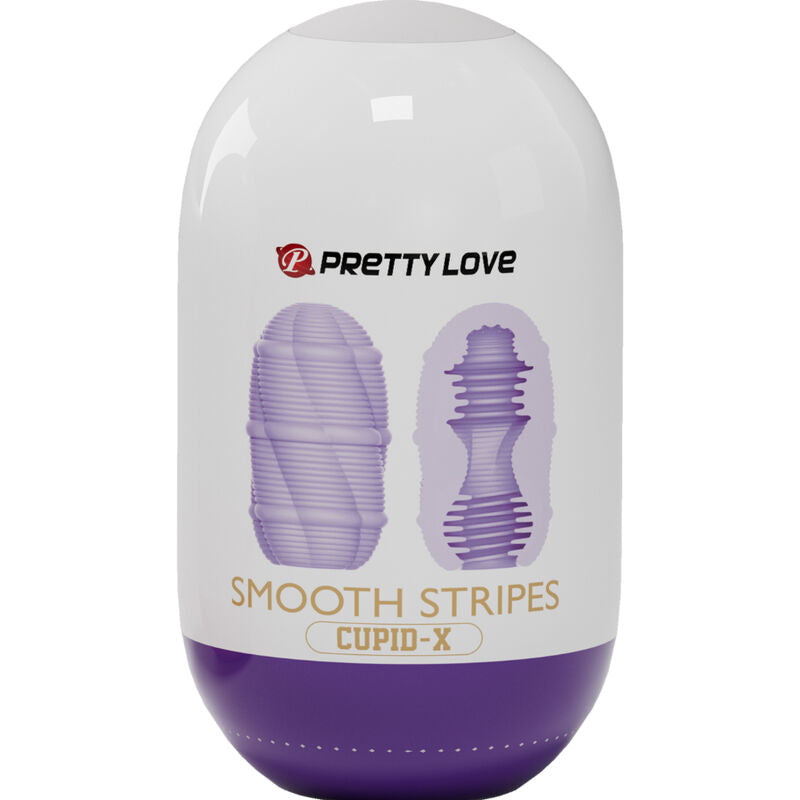 PRETTY LOVE - Smooth Stripes Cupid Masturbator Egg by DelighToys