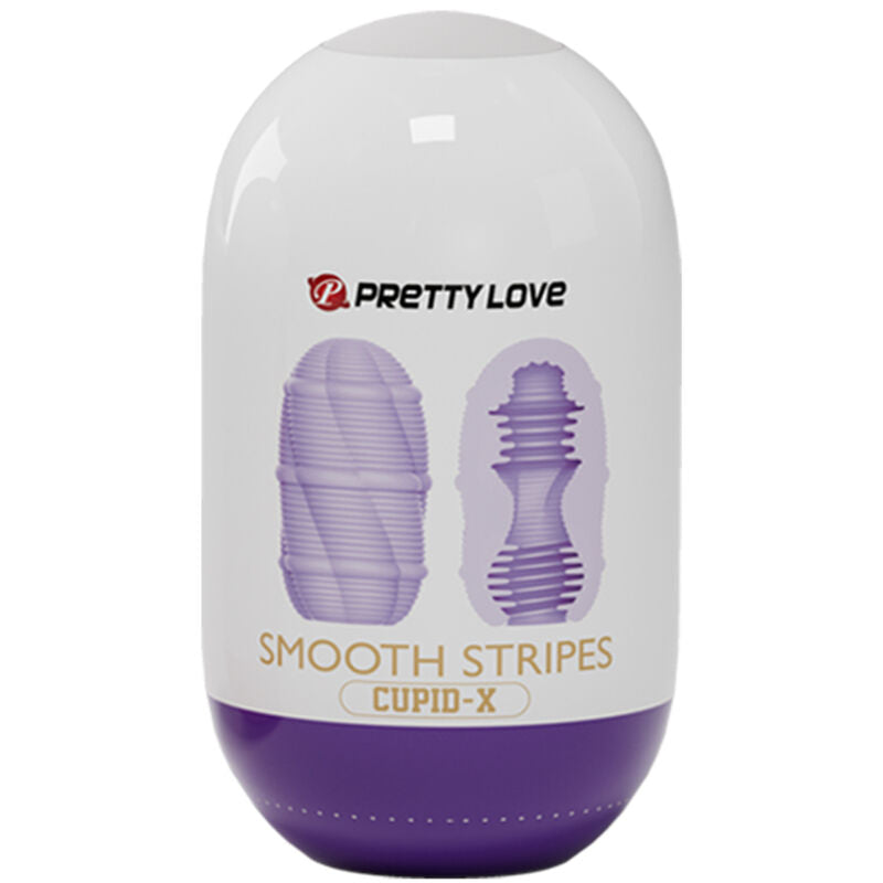 PRETTY LOVE - Smooth Stripes Cupid Masturbator Egg by DelighToys
