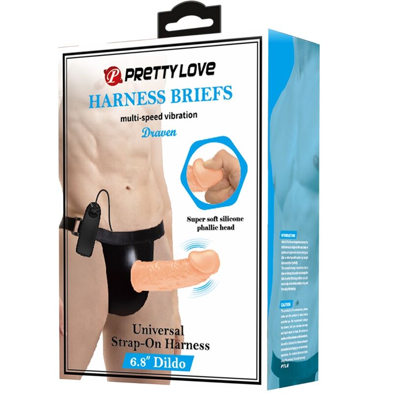 PRETTY LOVE - Universal Strap – On Harness Vibrating Silicone Attachment