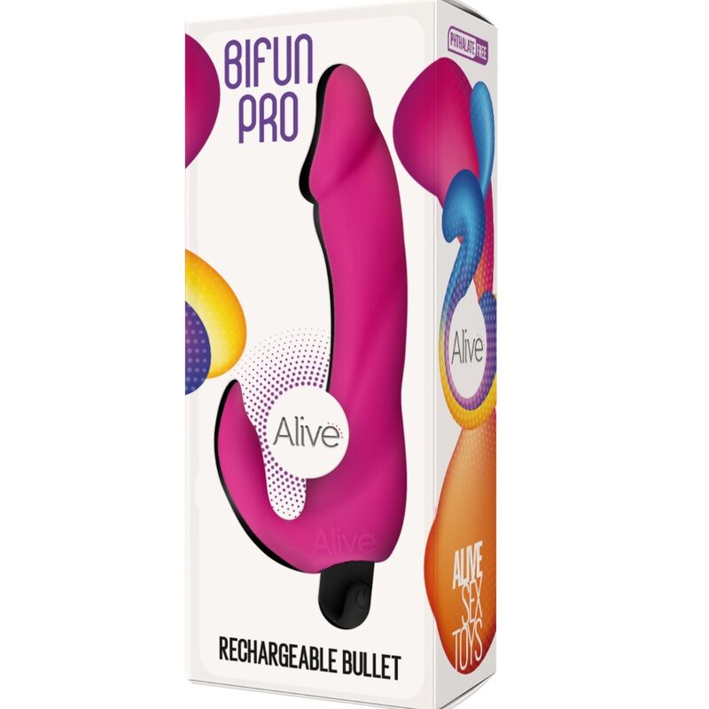 Experience versatile pleasure with the Alive Pro Vibrator Dildo. Featuring 10 vibration modes and a curved design for G-spot and clitoral stimulation, it’s splash-proof and body-safe.2