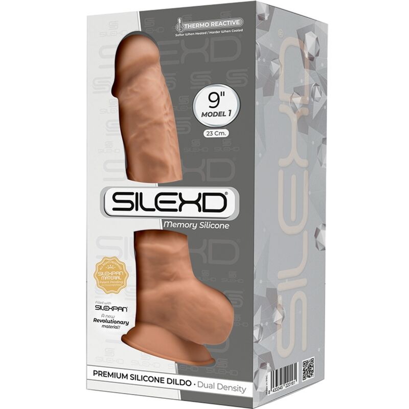 Silexd - Model 1 Realistic Penis Premium Silexpan Silicone Caramel 23 Cm