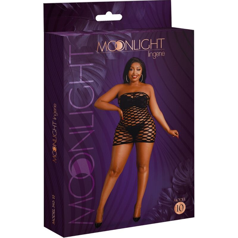 Moonlight - Model 10 Mesh Dress Black Plus Size