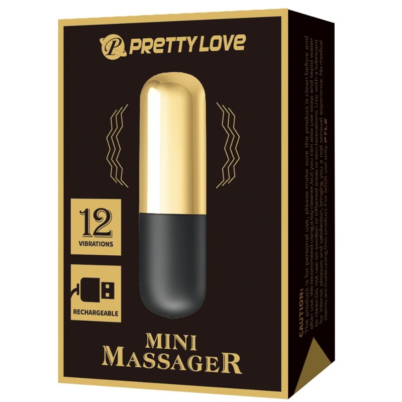 PRETTY LOVE - DelighToys – Golden Rechargeable Bullet Vibrator