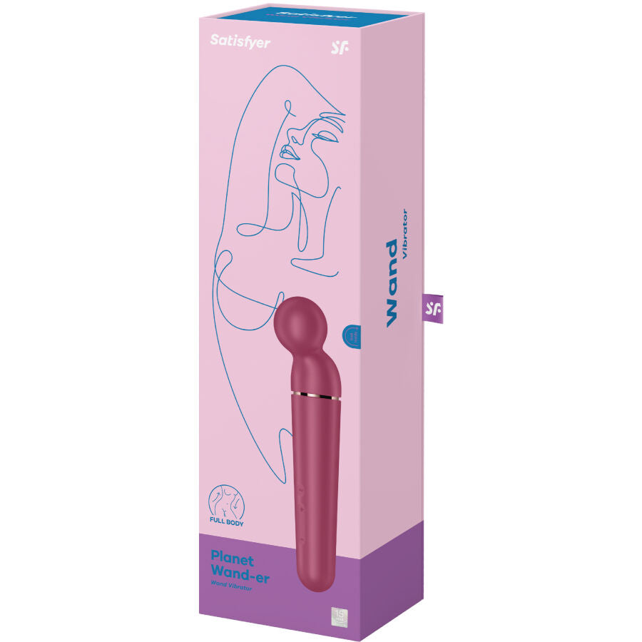 SATISFYER - Planet Wand – Er Vibrator Massager Berry by DelighToys