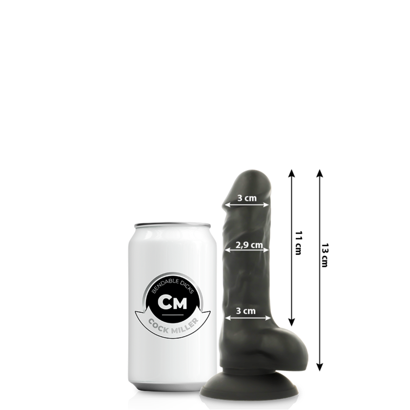 Cock Miller - Silicone Density Cocksil Articulable Black 13 Cm