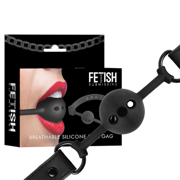 FETISH SUBMISSIVE - DelighToys Breathable Silicone Ball Gag – Adjustable Restraint Submiss