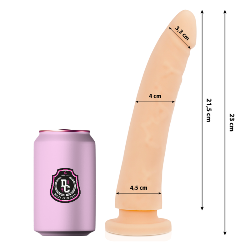 Delta Club - Toys Natural Dildo Medical Silicone 23 Cm -O- 4.5 Cm