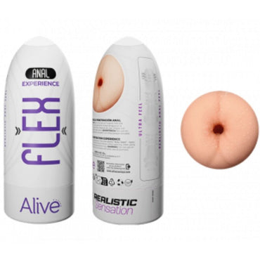 Experience lifelike pleasure with the Alive Flex Male Masturbator Anal. Designed with a realistic anal shape and flexible, pressure-applying container for intense, satisfying sensations.1