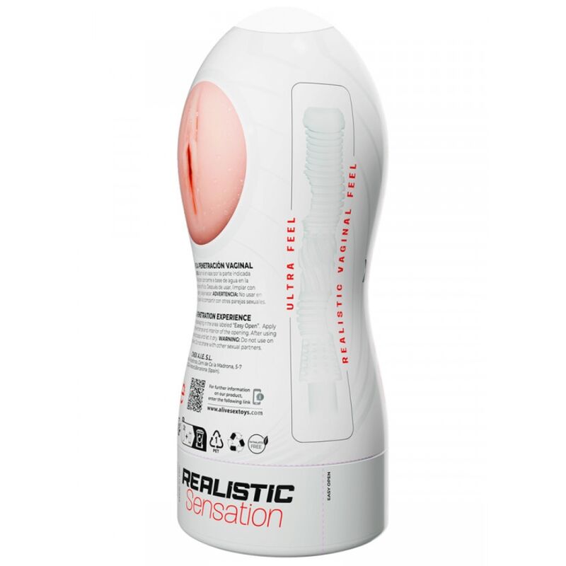 Elevate solo play with the Alive Flex Male Masturbator Vaginal. With a realistic vaginal design, ultra-soft TPE material, and flexible structure, this Size L masturbator offers intense satisfaction.3