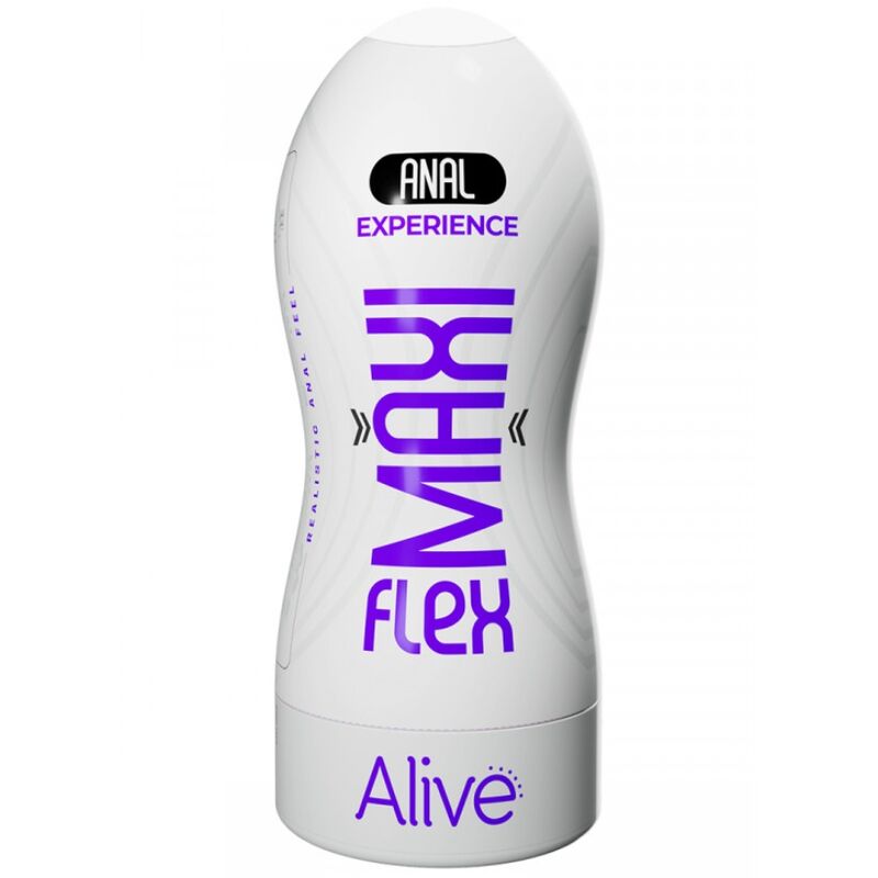 Maximize pleasure with the Alive Maxi Flex Male Masturbator Anal. Large, flexible, and ultra-realistic, this anal-shaped masturbator provides tight, intense sensations with lifelike texture.5