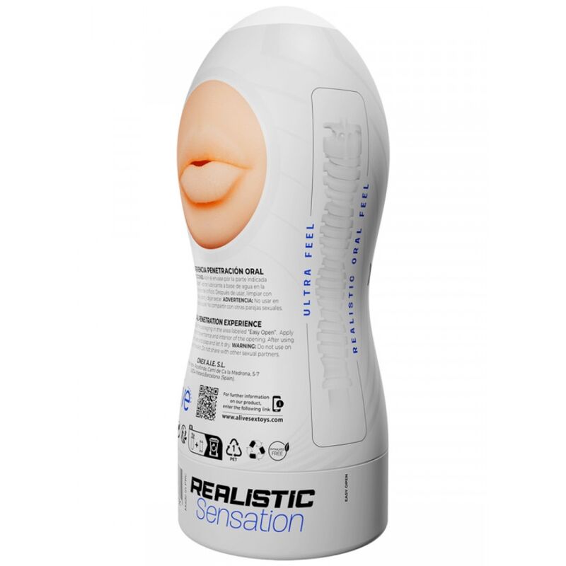 Enhance solo play with the Alive Flex Male Masturbator Oral. Featuring a realistic oral design, flexible, body-safe TPE, and a large size for lifelike satisfaction and intense sensations.3
