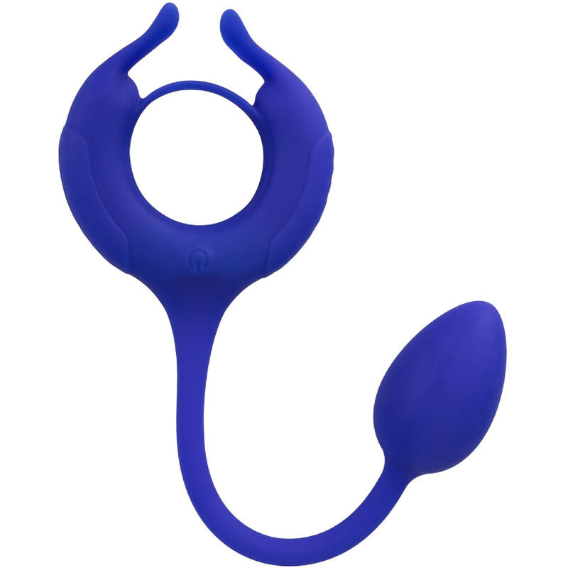 Elevate pleasure with Admiral Weighted Cock Ring. Stretchy silicone, dual motors, 10 vibration modes, waterproof design, and USB rechargeable for sensational satisfaction.1