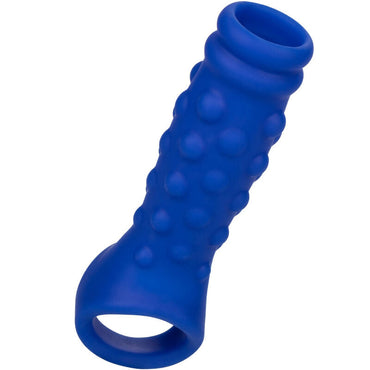Boost your pleasure with the Admiral Beaded Penis Extension. This liquid silicone enhancer adds girth and stamina with a textured chamber and scrotum strap for powerful support.1